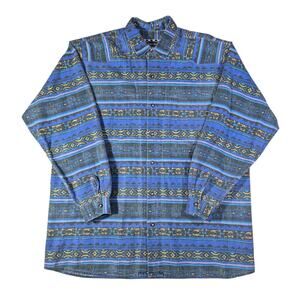 (XL) Vintage Saturdays Aztec Button Up Shirt
